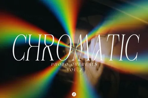 12张高分辨率彩虹棱晶迷幻效果PS叠加层素材 Chromat