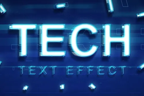 技术特效字体图层样式 TECHNOLOGY TEXT