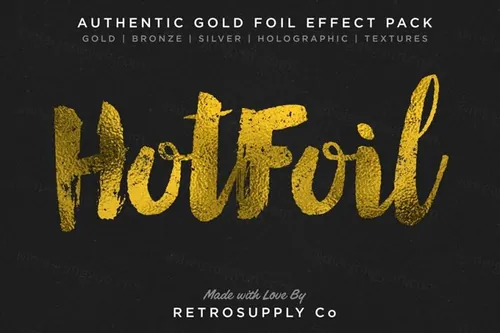 烫金效果图层样式 Hot Foil  Foil Stampi