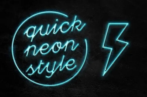 酷炫的霓虹灯图层样式 Neon Pro text effec