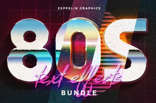80后特效字体图层样式 80s Text Effects