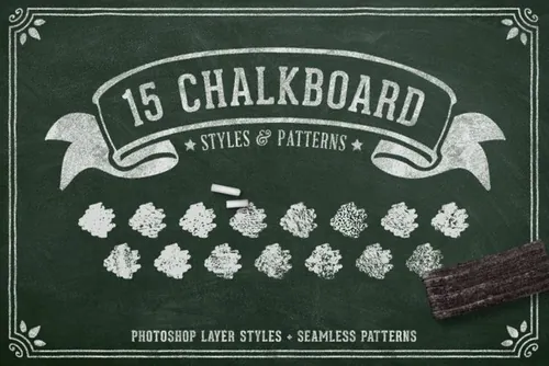 粉笔花卉图层样式效果 Chalk  Charcoal