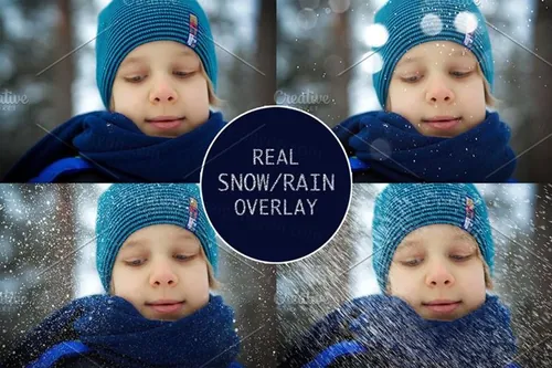 真实下雪下雨素材 Real Snow-Rain overla