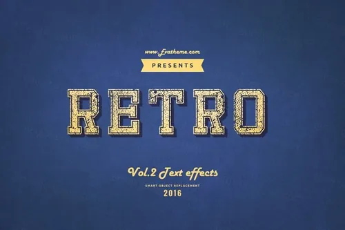 复古风格的风格文字效果retro style text ef