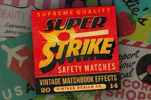 美式复古印刷纹理素材 Super Strike
