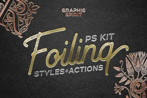 PS烫金字体效果的图层样式 Photoshop Foil