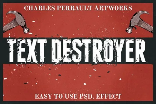 文字破损的PS图层样式 Text Destroyer