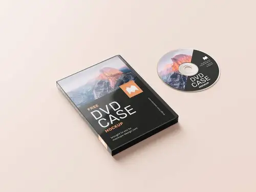 光碟碟片盒包装盒设计提案展示样机模板 DVD case mockup - 样机模版