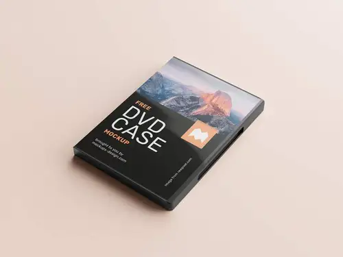 光碟碟片盒包装盒设计提案展示样机模板 DVD case mockup - 样机模版