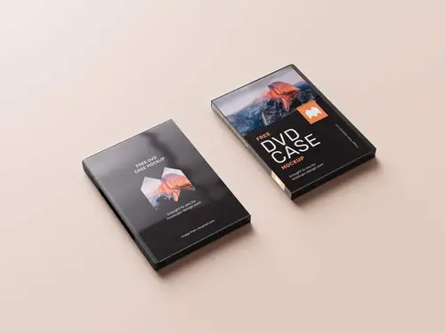 光碟碟片盒包装盒设计提案展示样机模板 DVD case mockup - 样机模版