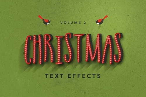圣诞节图层样式 Christmas Text Effects