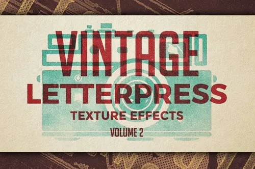 经典的纹理字体图层样式 Vintage Letterpres