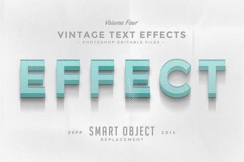 经典细腻的文字立体特效 Vintage Text Effec
