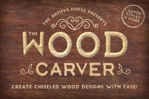 木纹PS图层样式 The Wood Carver  PS S