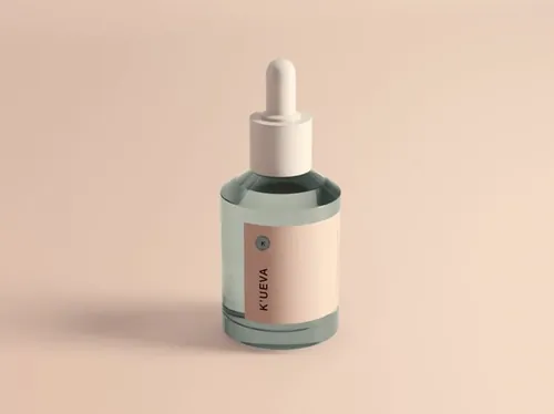 化妆品玻璃滴管样机模板  Fat Dropper Mockup