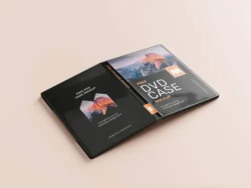 光碟碟片盒包装盒设计提案展示样机模板 DVD case mockup - 样机模版