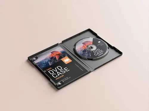 光碟碟片盒包装盒设计提案展示样机模板 DVD case mockup - 样机模版