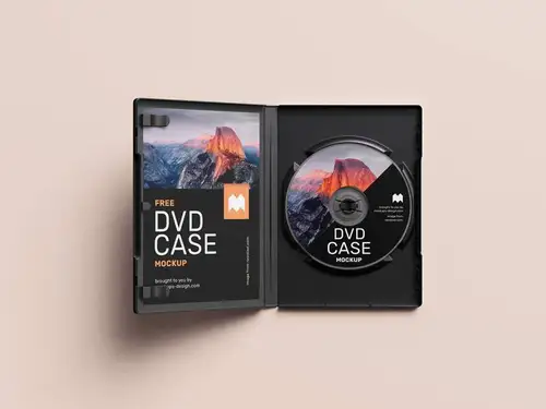 光碟碟片盒包装盒设计提案展示样机模板 DVD case mockup - 样机模版