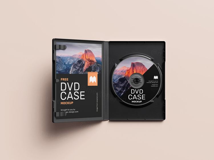 光碟碟片盒包装盒设计提案展示样机模板 DVD case mockup