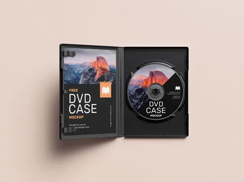 光碟碟片盒包装盒设计提案展示样机模板 DVD case mockup