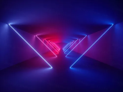 3D霓虹灯虚拟现实抽象迷幻的闪烁的背景超清素材