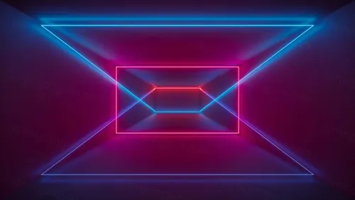 3D霓虹灯虚拟现实抽象迷幻的闪烁的背景超清素材