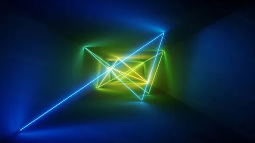 3D霓虹灯虚拟现实抽象迷幻的闪烁的背景超清素材