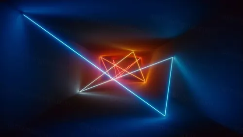 3D霓虹灯虚拟现实抽象迷幻的闪烁的背景超清素材