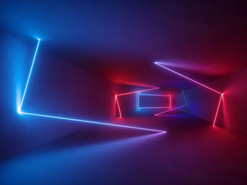 3D霓虹灯虚拟现实抽象迷幻的闪烁的背景超清素材