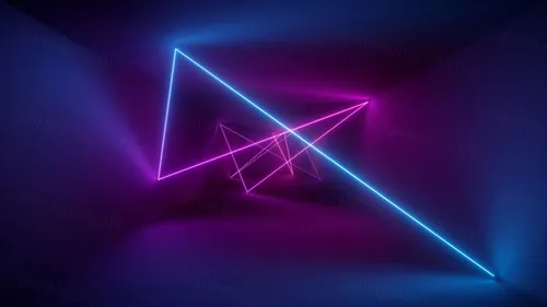 3D霓虹灯虚拟现实抽象迷幻的闪烁的背景超清素材