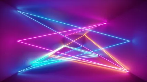 3D霓虹灯虚拟现实抽象迷幻的闪烁的背景超清素材