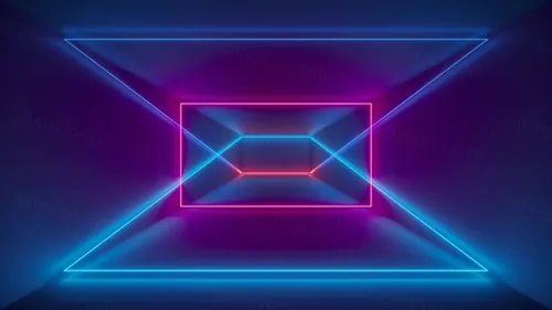 3D霓虹灯虚拟现实抽象迷幻的闪烁的背景超清素材