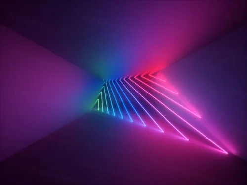 3D霓虹灯虚拟现实抽象迷幻的闪烁的背景超清素材