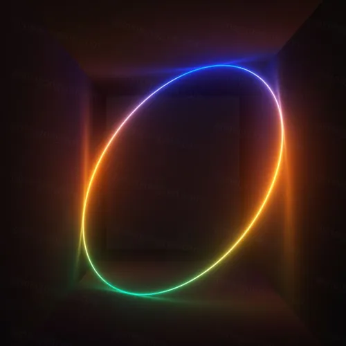 3D霓虹灯虚拟现实抽象迷幻的闪烁的背景超清素材