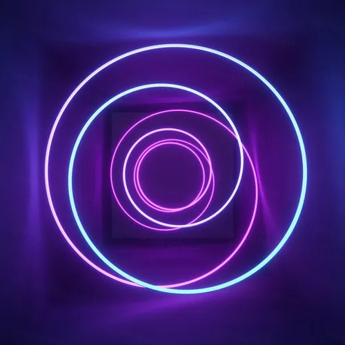 3D霓虹灯虚拟现实抽象迷幻的闪烁的背景超清素材