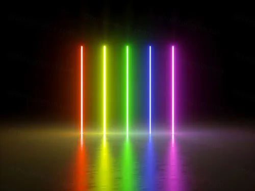 3D霓虹灯虚拟现实抽象迷幻的闪烁的背景超清素材