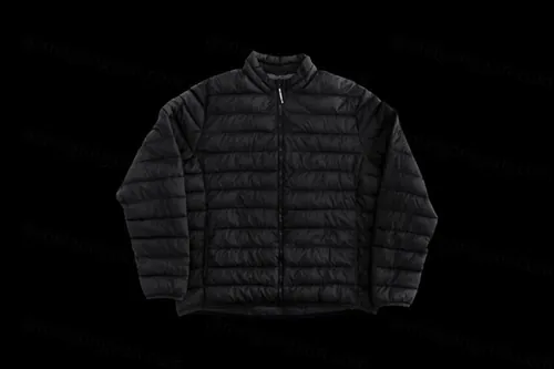 潮流街头薄款夹克羽绒服服饰设计贴图样机模板 Puffer Jacket Mockup