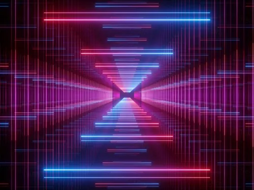 3D霓虹灯虚拟现实抽象迷幻的闪烁的背景超清素材