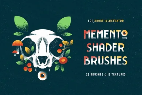 高质量潮流粗糙划痕砂砾颗粒感绘画AI笔刷素材 Shader