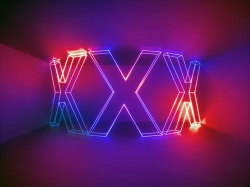 3D霓虹灯虚拟现实抽象迷幻的闪烁的背景超清素材