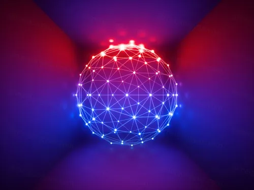 3D霓虹灯虚拟现实抽象迷幻的闪烁的背景超清素材