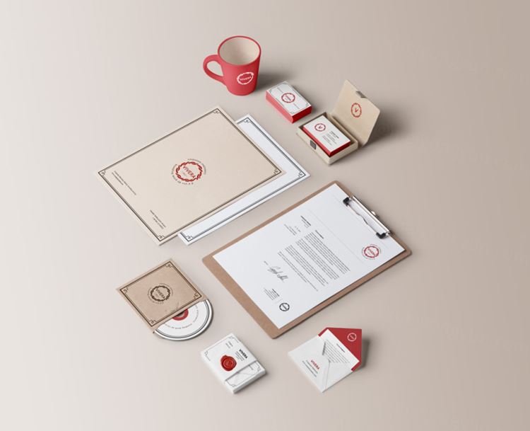简约时尚风格公司VI提案贴图PSD模板Stationery Branding Mock Up Vol101