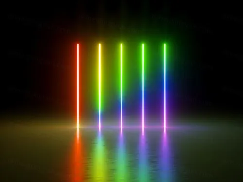 3D霓虹灯虚拟现实抽象迷幻的闪烁的背景超清素材