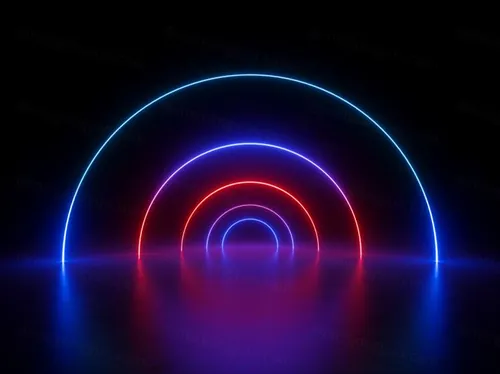 3D霓虹灯虚拟现实抽象迷幻的闪烁的背景超清素材