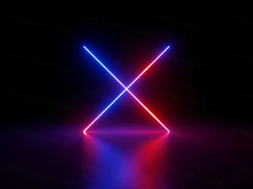 3D霓虹灯虚拟现实抽象迷幻的闪烁的背景超清素材