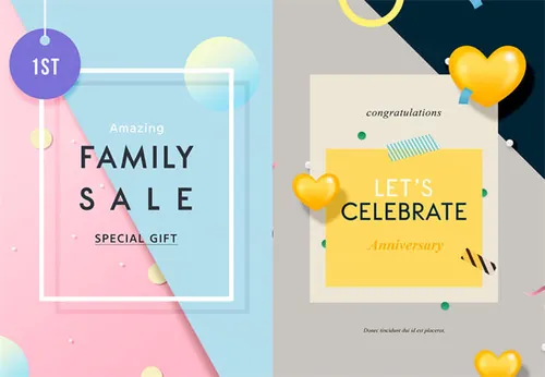 20组多风格高分辨率周年庆/纪念日/节日庆典PSD海报模版素材