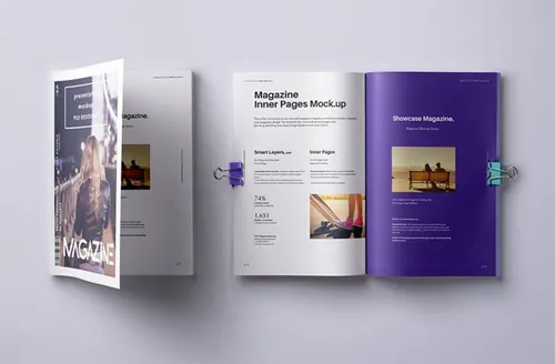 高端杂志内页排版设计样机 Psd Magazine Mockup Vol10