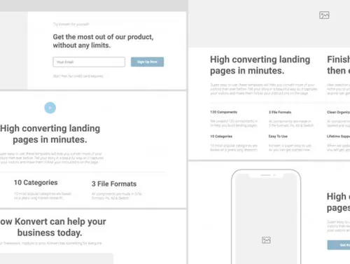 极简登录页生成器Konvert Landing Page Builde