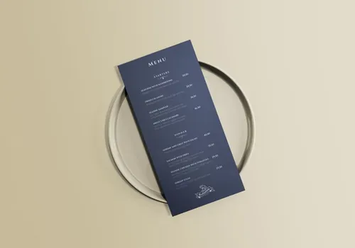 餐厅菜单设计效果图样机模板 Restaurant Menu Mockup