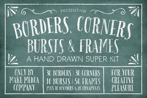 边框插画素材 Borders Corners  Frames